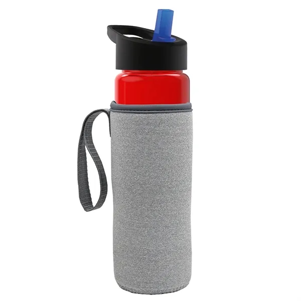 24 Oz Bottle- Flip Straw Lid & Insulator Caddy... from ASI 40480 Koozie Group