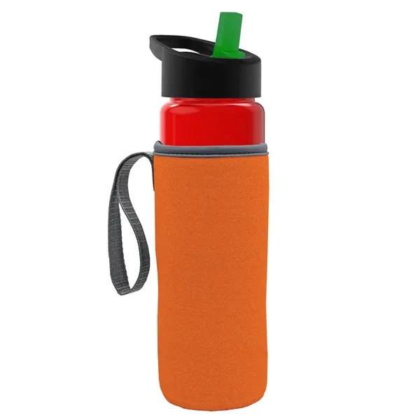 24 Oz Bottle- Flip Straw Lid & Insulator Caddy... from ASI 40480 Koozie Group