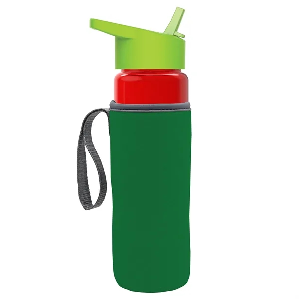 24 Oz Bottle- Flip Straw Lid & Insulator Caddy... from ASI 40480 Koozie Group