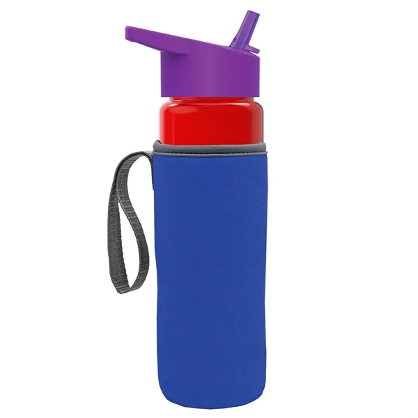 24 Oz Bottle- Flip Straw Lid & Insulator Caddy... from ASI 40480 Koozie Group