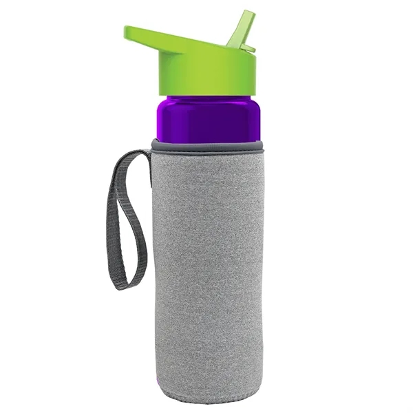 24 Oz Bottle- Flip Straw Lid & Insulator Caddy... from ASI 40480 Koozie Group