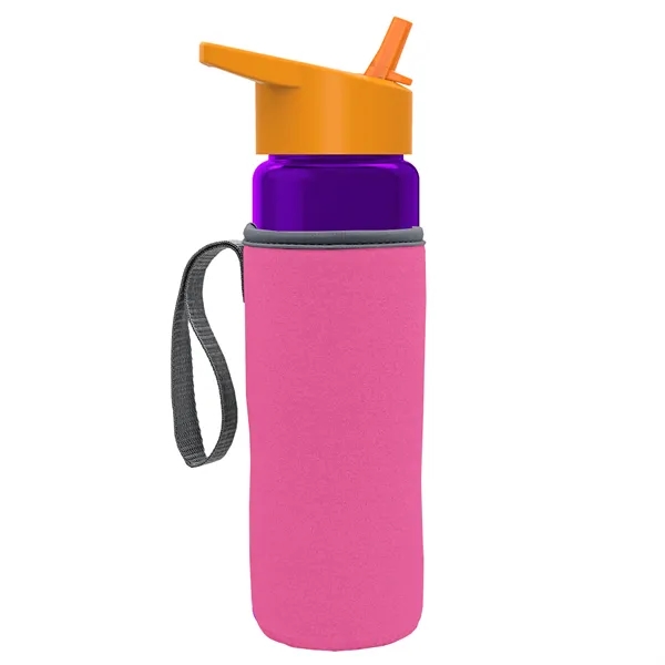 24 Oz Bottle- Flip Straw Lid & Insulator Caddy... from ASI 40480 Koozie Group