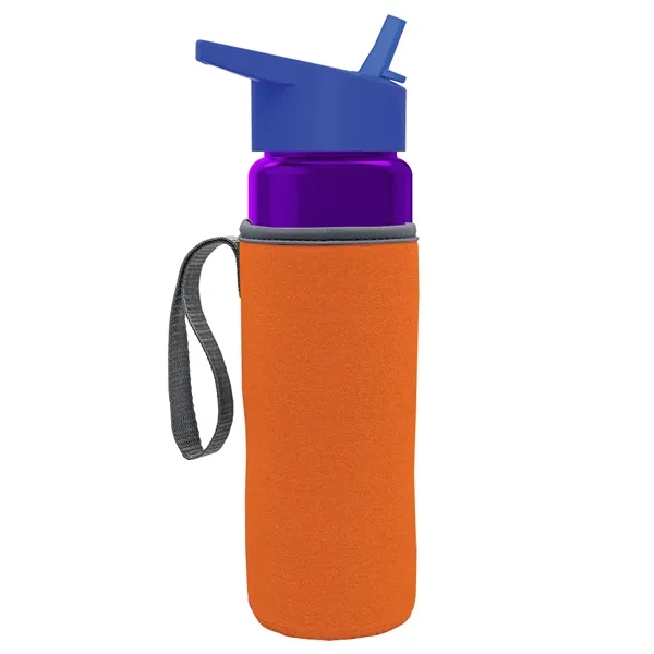24 Oz Bottle- Flip Straw Lid & Insulator Caddy... from ASI 40480 Koozie Group