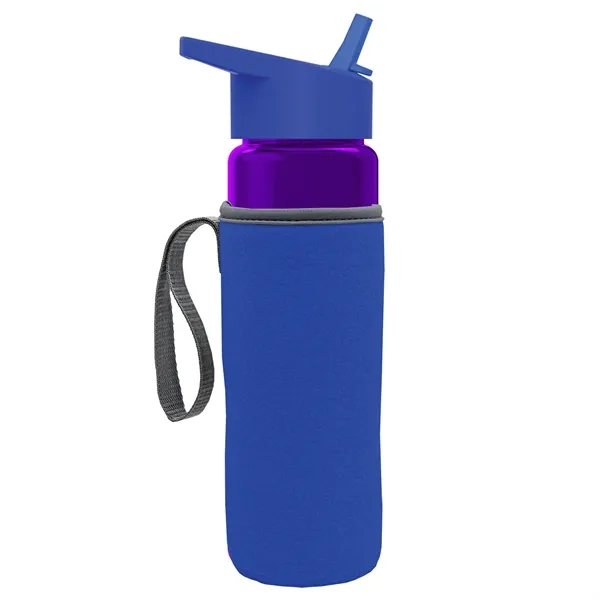 24 Oz Bottle- Flip Straw Lid & Insulator Caddy... from ASI 40480 Koozie Group