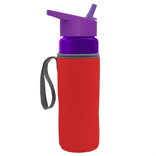 24 Oz Bottle- Flip Straw Lid & Insulator Caddy... from ASI 40480 Koozie Group
