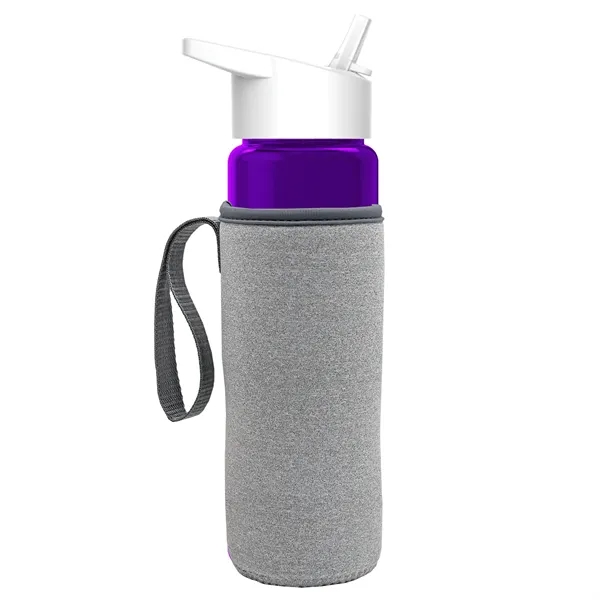24 Oz Bottle- Flip Straw Lid & Insulator Caddy... from ASI 40480 Koozie Group