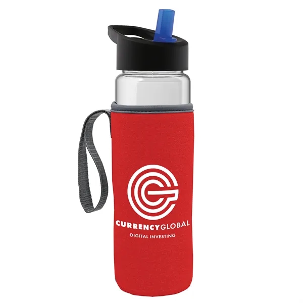 24 Oz Bottle- Flip Straw Lid & Insulator Caddy... from ASI 40480 Koozie Group