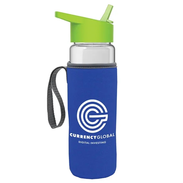 24 Oz Bottle- Flip Straw Lid & Insulator Caddy... from ASI 40480 Koozie Group