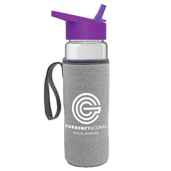24 Oz Bottle- Flip Straw Lid & Insulator Caddy... from ASI 40480 Koozie Group