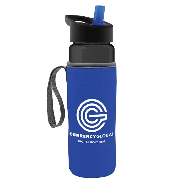 24 Oz Bottle- Flip Straw Lid & Insulator Caddy... from ASI 40480 Koozie Group