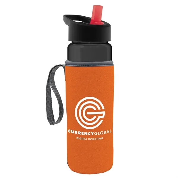 24 Oz Bottle- Flip Straw Lid & Insulator Caddy... from ASI 40480 Koozie Group