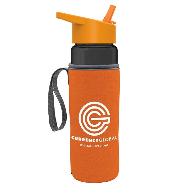 24 Oz Bottle- Flip Straw Lid & Insulator Caddy... from ASI 40480 Koozie Group