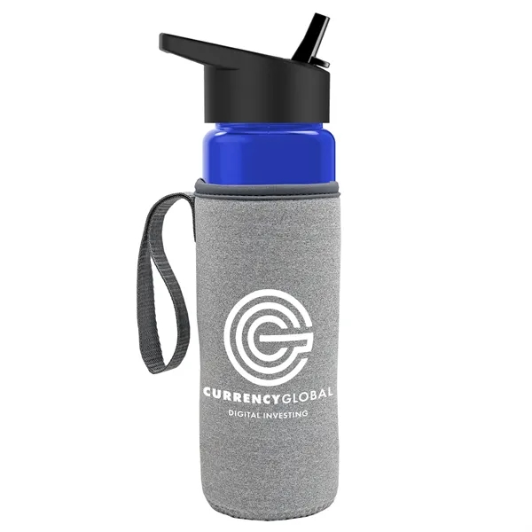 24 Oz Bottle- Flip Straw Lid & Insulator Caddy... from ASI 40480 Koozie Group