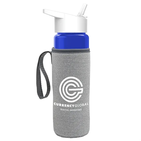 24 Oz Bottle- Flip Straw Lid & Insulator Caddy... from ASI 40480 Koozie Group