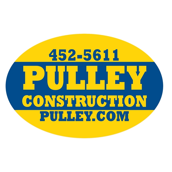 Oval truck signs & equipment decal  (16 1/4" x 24... from ASI 56950 Gill Studios Inc / Gill-Line®