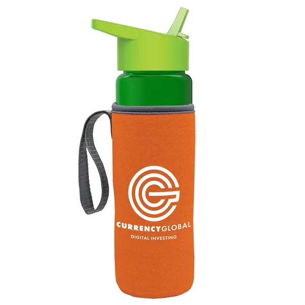 24 Oz Bottle- Flip Straw Lid & Insulator Caddy... from ASI 40480 Koozie Group