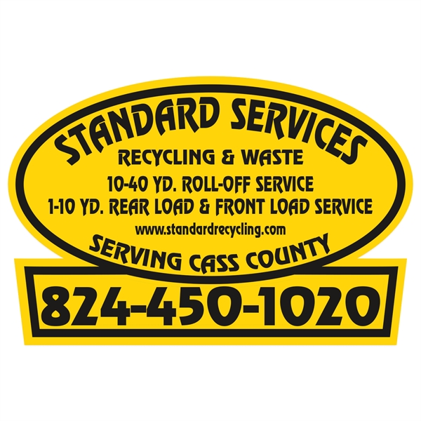 Oval with rectangle bottom truck signs & equipment decal (16 1/4"... from ASI 56950 Gill Studios Inc / Gill-Line®