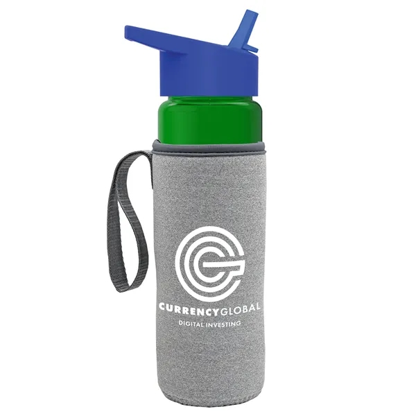 24 Oz Bottle- Flip Straw Lid & Insulator Caddy... from ASI 40480 Koozie Group