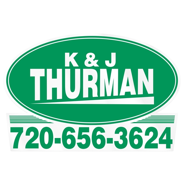 Oval with rectangle bottom truck signs & equipment decal (16 1/4"... from ASI 56950 Gill Studios Inc / Gill-Line®