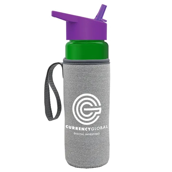 24 Oz Bottle- Flip Straw Lid & Insulator Caddy... from ASI 40480 Koozie Group