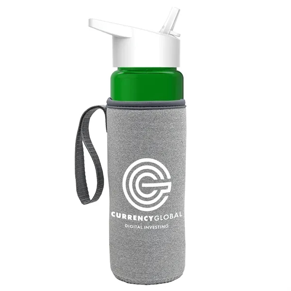 24 Oz Bottle- Flip Straw Lid & Insulator Caddy... from ASI 40480 Koozie Group