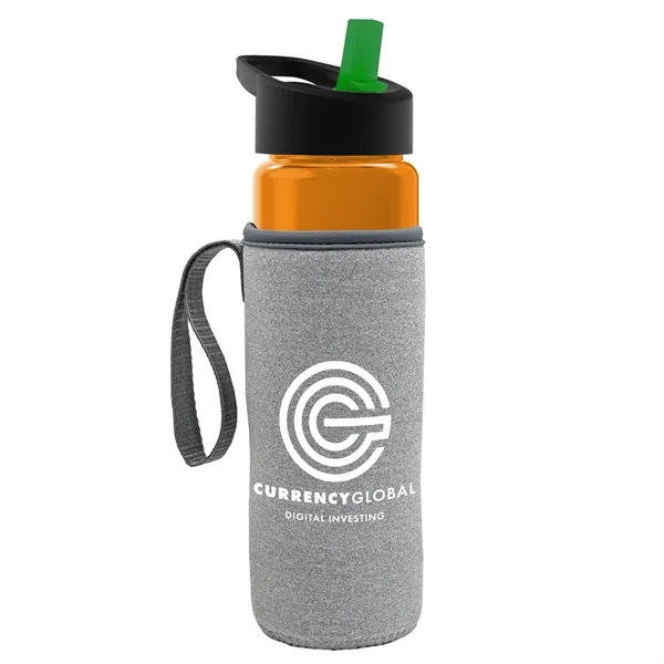 24 Oz Bottle- Flip Straw Lid & Insulator Caddy... from ASI 40480 Koozie Group