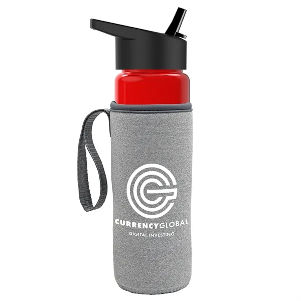 24 Oz Bottle- Flip Straw Lid & Insulator Caddy... from ASI 40480 Koozie Group