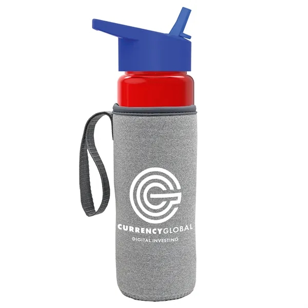 24 Oz Bottle- Flip Straw Lid & Insulator Caddy... from ASI 40480 Koozie Group