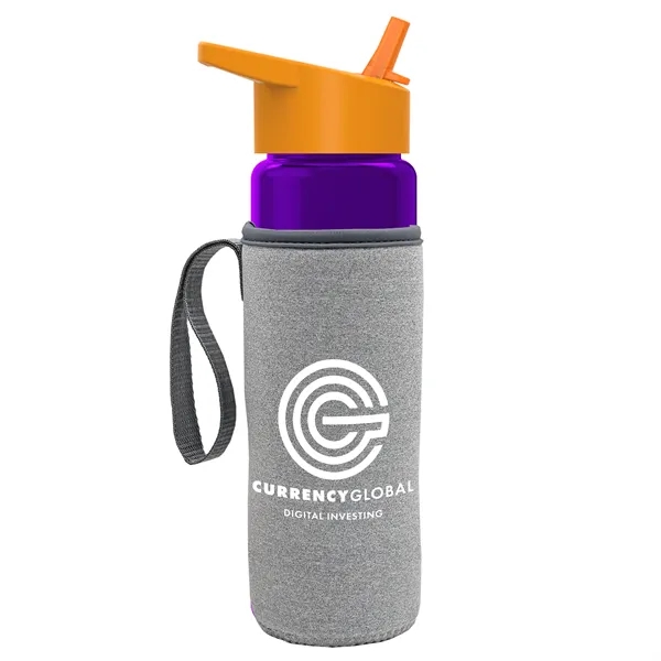 24 Oz Bottle- Flip Straw Lid & Insulator Caddy... from ASI 40480 Koozie Group