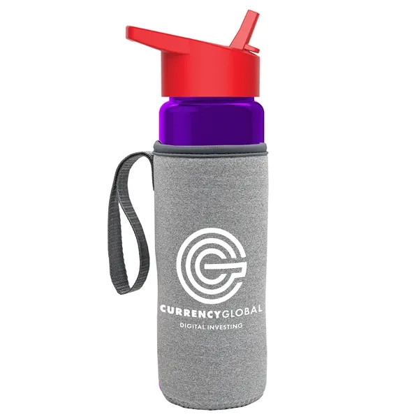 24 Oz Bottle- Flip Straw Lid & Insulator Caddy... from ASI 40480 Koozie Group