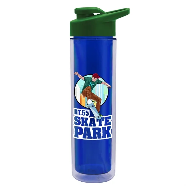 16 oz. Double Wall Insulated Bottle with Drink-Thru Lid. Bottle has... from ASI 40480 Koozie Group
