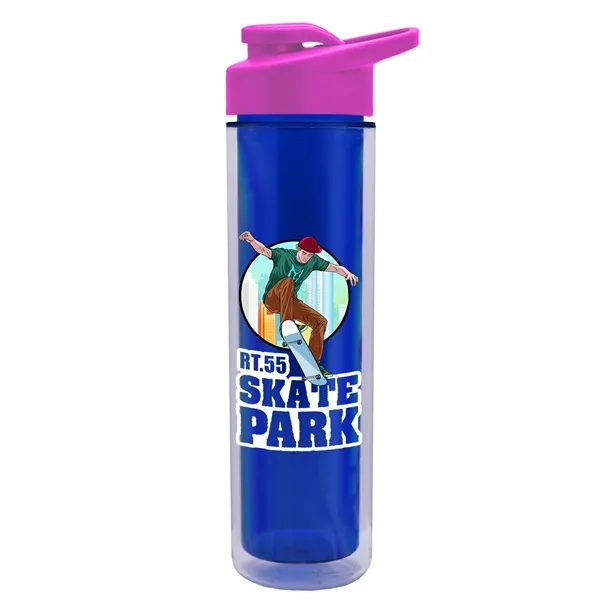 16 oz. Double Wall Insulated Bottle with Drink-Thru Lid. Bottle has... from ASI 40480 Koozie Group