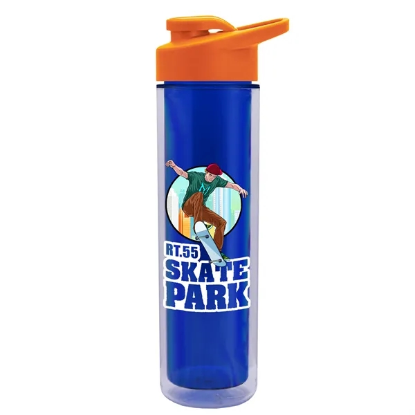 16 oz. Double Wall Insulated Bottle with Drink-Thru Lid. Bottle has... from ASI 40480 Koozie Group