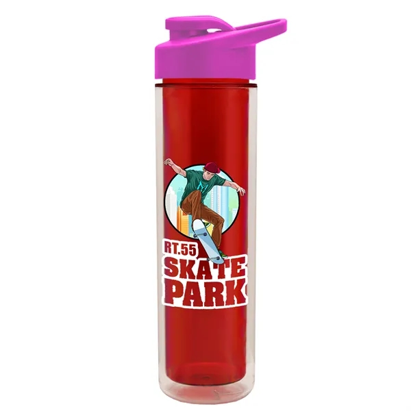 16 oz. Double Wall Insulated Bottle with Drink-Thru Lid. Bottle has... from ASI 40480 Koozie Group