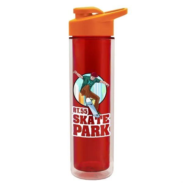 16 oz. Double Wall Insulated Bottle with Drink-Thru Lid. Bottle has... from ASI 40480 Koozie Group