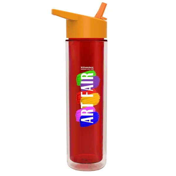 16 oz. Double Wall Insulated Bottle with Flip Straw Lid. Bottle... from ASI 40480 Koozie Group