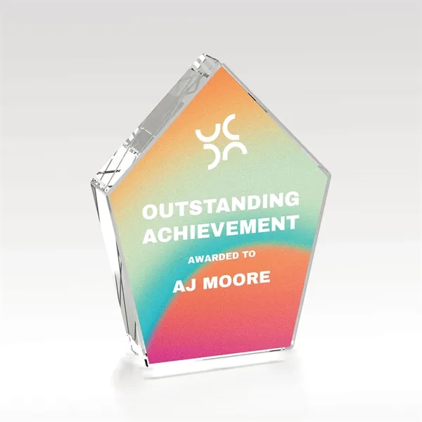 Celebrate achievements with a vibrant 5-sided acrylic pentagon award-designed to showcase... from ASI 93986 Visions/Awardcraft