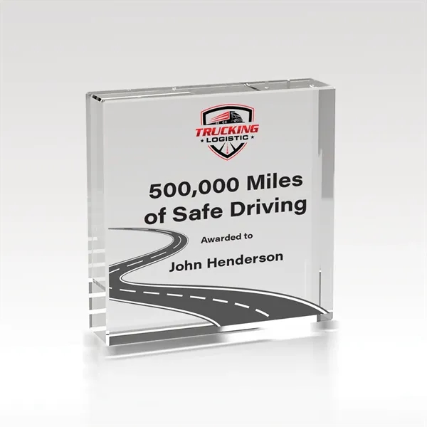 Show appreciation with a square acrylic award featuring your full-color logo... from ASI 93986 Visions/Awardcraft