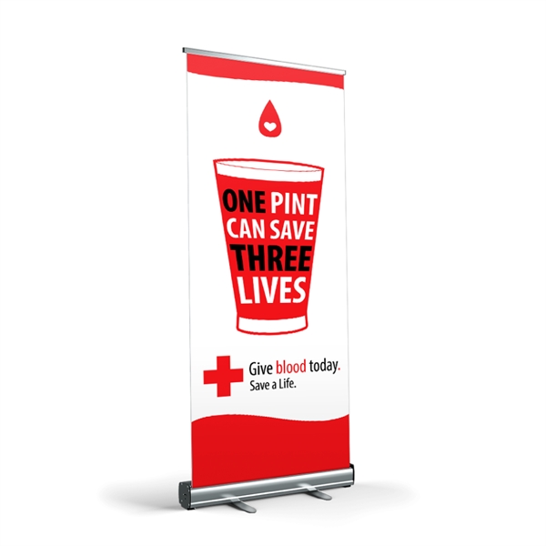 78.7" x 33.4" Economy Retractable Banner Stand Printed in Full Color... from ASI 54322 FireSprint Printing / FireSprint Line