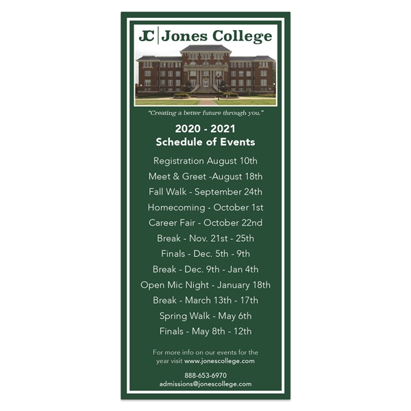 Schedule magnet made of flexible white vinyl measuring 3 1/2" x... from ASI 56950 Gill Studios Inc / Gill-Line®