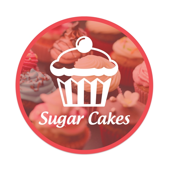 White round vinyl bumper sticker magnet measuring 4 1/4" with 0.03"... from ASI 56950 Gill Studios Inc / Gill-Line®