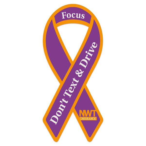 White ribbon shaped vinyl magnet measuring 3 1/2" x 8" with... from ASI 56950 Gill Studios Inc / Gill-Line®