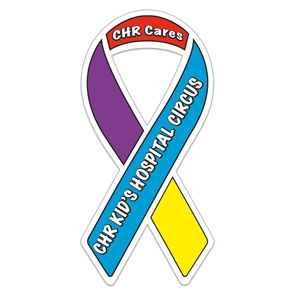 White ribbon shaped vinyl magnet measuring 2" x 4 1/8" with... from ASI 56950 Gill Studios Inc / Gill-Line®