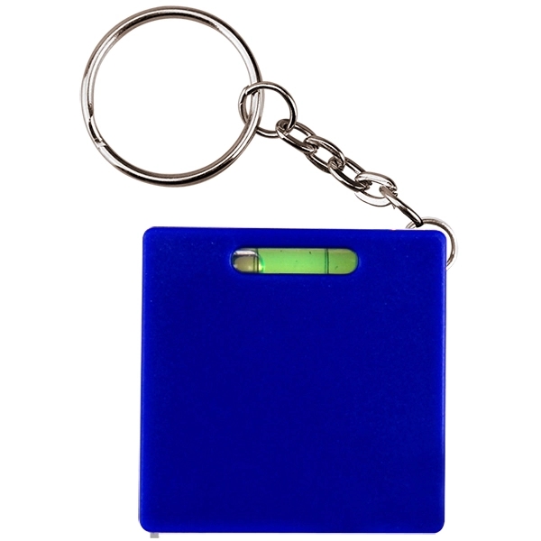 Square shape tape measure with level and key chain.... from ASI 74585 Nu Promo International / Nu Promo Line
