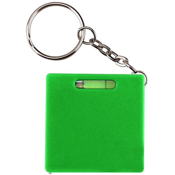 Square shape tape measure with level and key chain.... from ASI 74585 Nu Promo International / Nu Promo Line