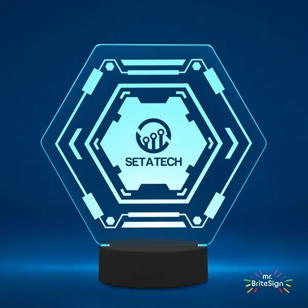 mr.BriteSign LED Acrylic Sign - Hexagon... from ASI 84592 St Regis Group