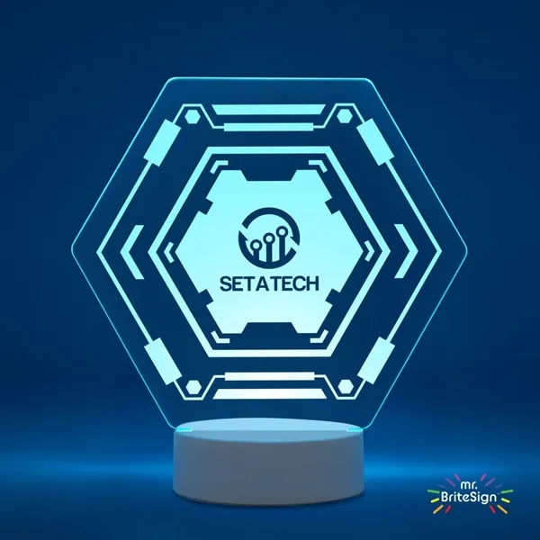 mr.BriteSign LED Acrylic Sign - Hexagon... from ASI 84592 St Regis Group