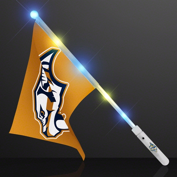 Custom Light Up Rally Flag; Imprinted/Flag Artwork Pricing... from ASI 34194 ALightPromos