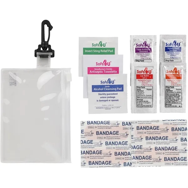 12 piece first aid kit in a zippered PVC pouch with... from ASI 66887 PCNA / Bullet