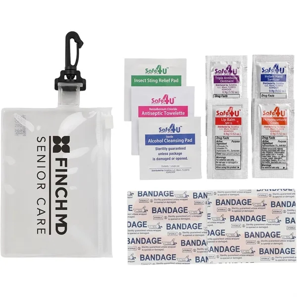 12 piece first aid kit in a zippered PVC pouch with... from ASI 66887 PCNA / Bullet